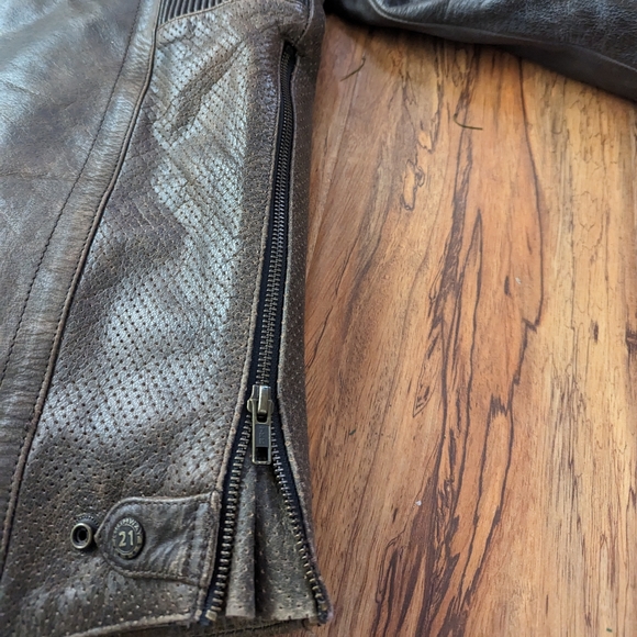 Brown leather jacket, Highway 21 lg Gasser jacket, - Picture 2 of 9